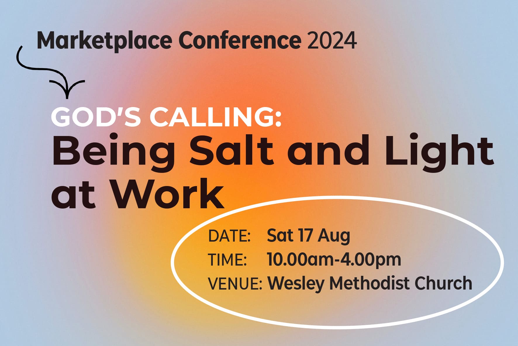 Wesley Methodist Church Marketplace Conference 2024 God's Calling