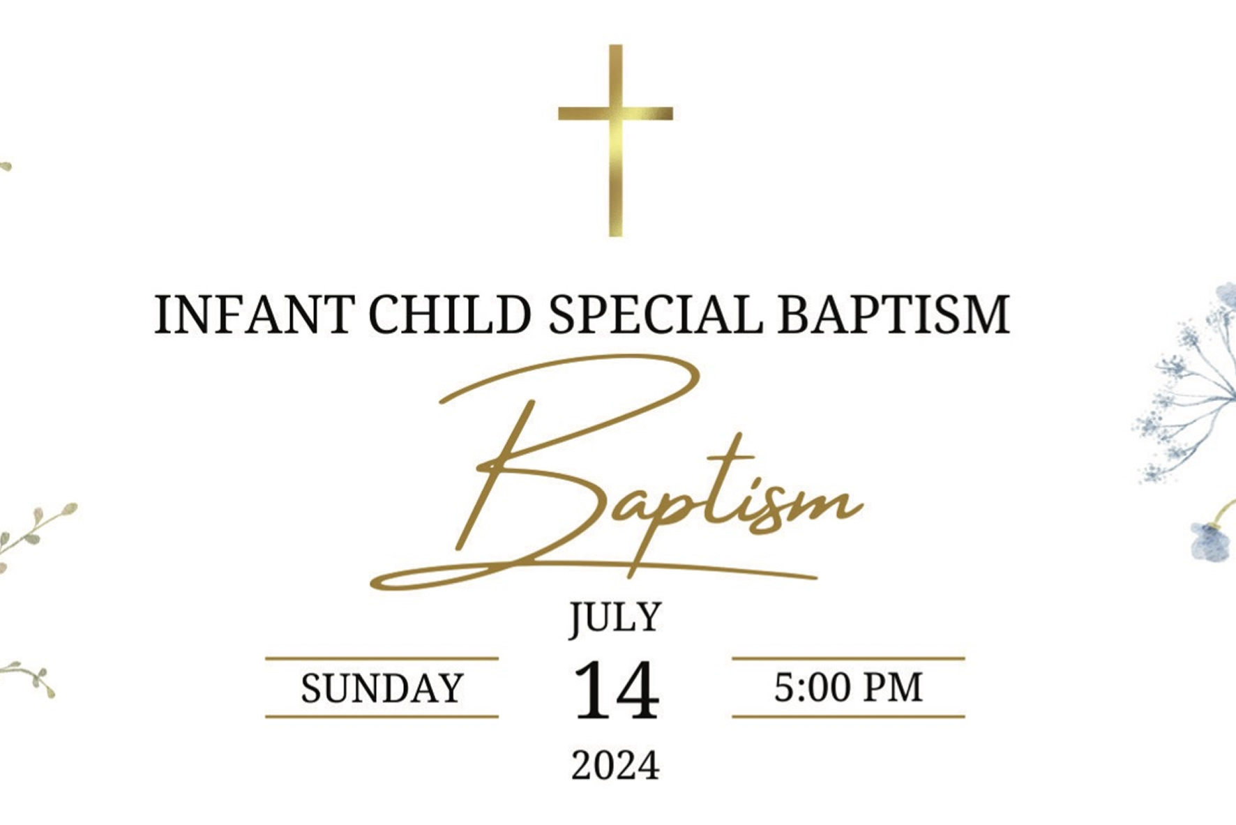 Infant Child Special Baptism